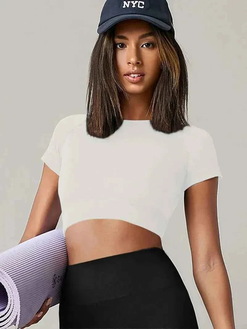 THRIXINE Elite Crop Top : Vêtements de sport noirs haut de gamme