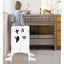Folding Kids Kitchen Helper Step Stool - White