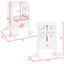 Folding Kids Kitchen Helper Step Stool - White
