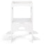 Folding Kids Kitchen Helper Step Stool - White