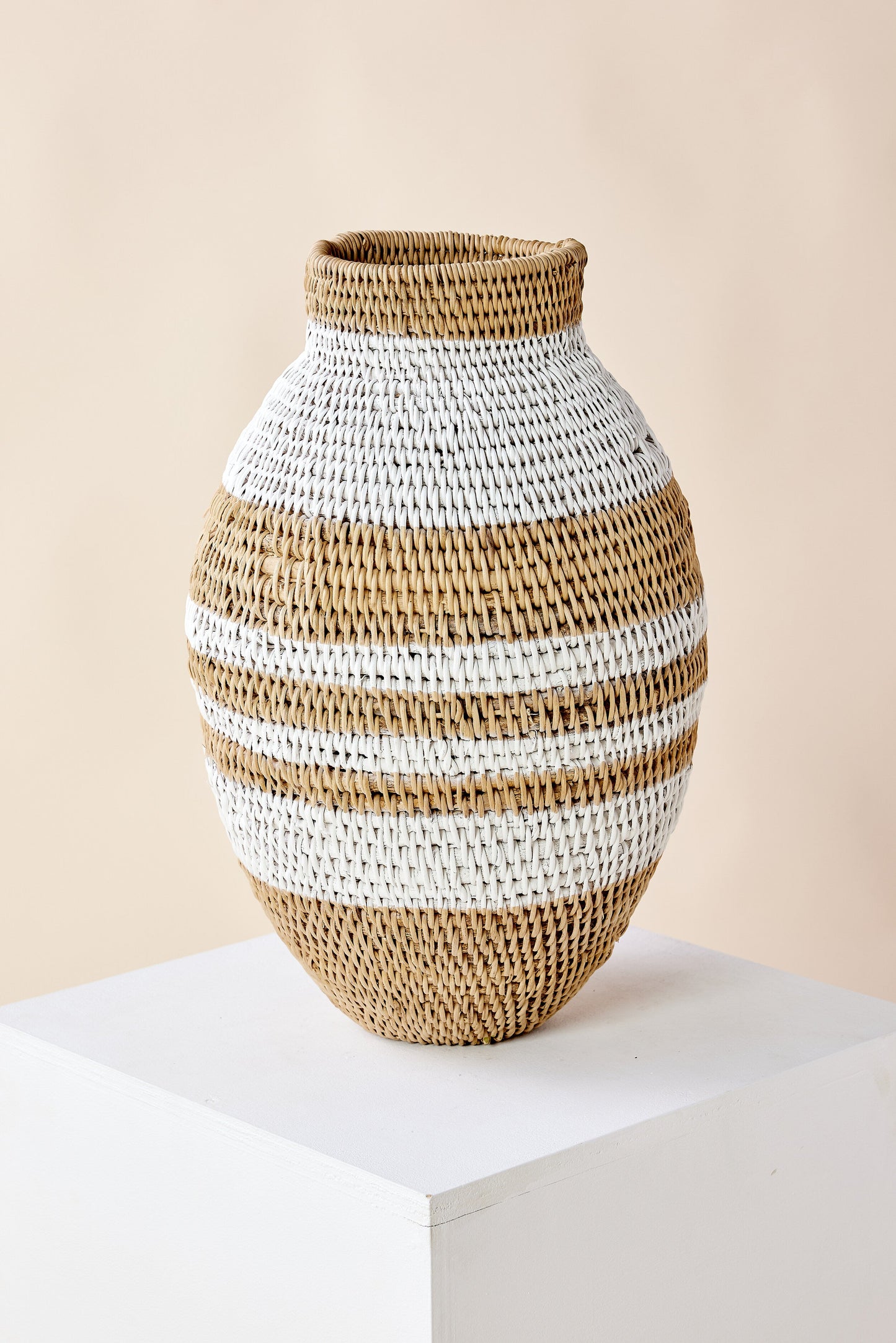 Panier Buhera Rayé Blanc