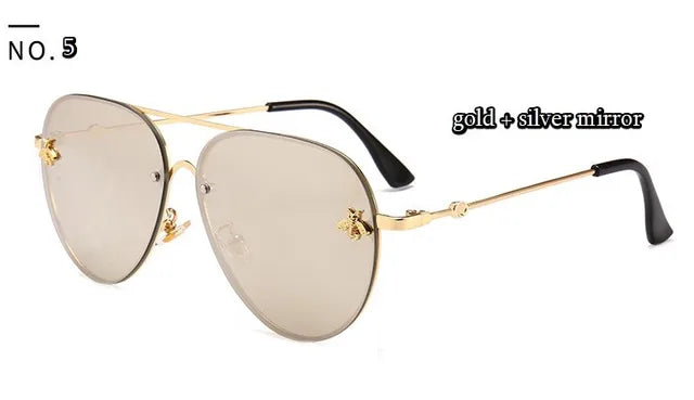 Gafas de sol piloto de lujo Bee