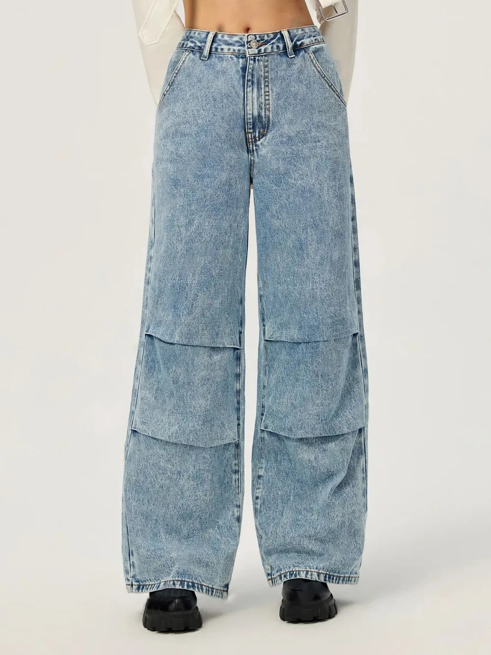 Jeans à jambes larges avec poches