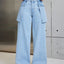 Wide Leg Jeans with Pockets - Korvel