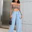 Wide Leg Jeans with Pockets - Korvel