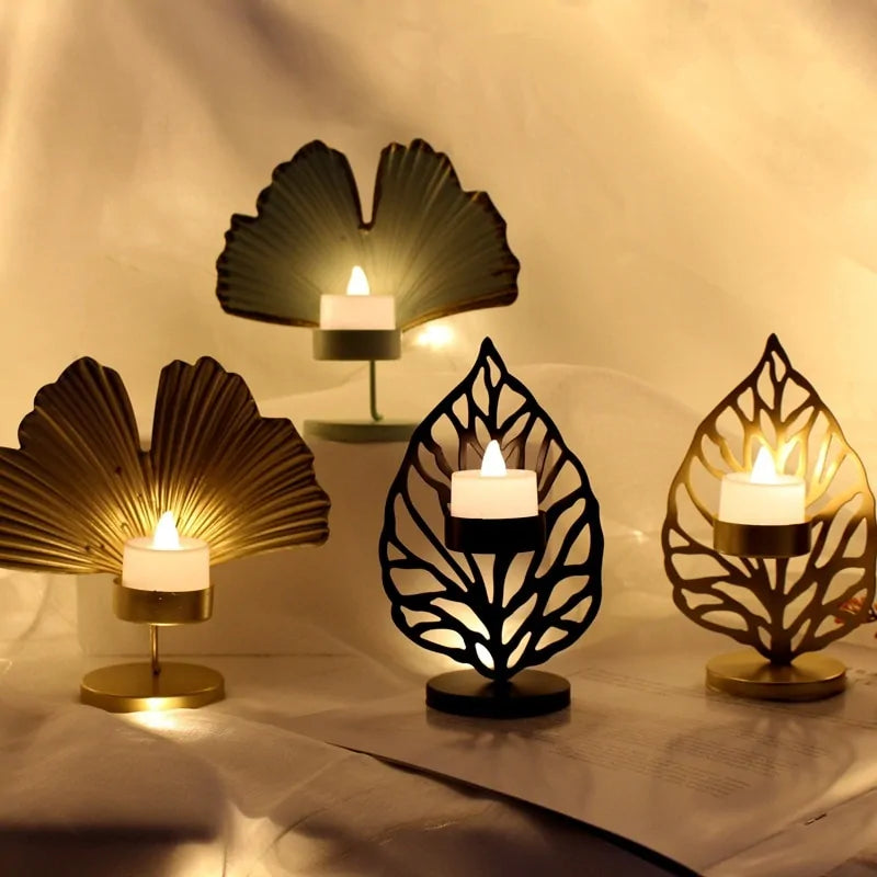 Iron Candlestick Holder: Nordic Design for Elegant Décor
