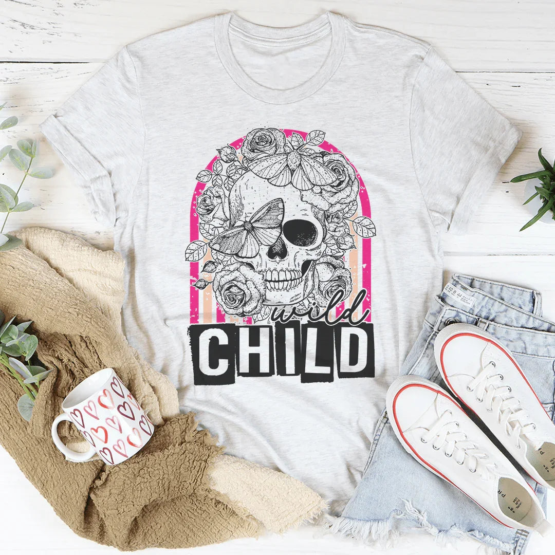 Camiseta de calavera de niño salvaje