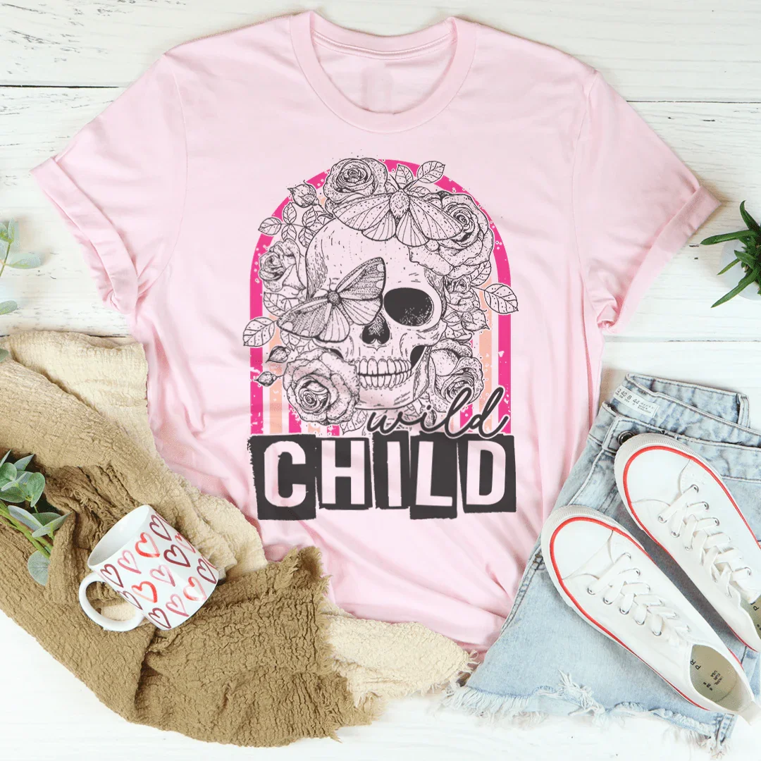 Camiseta de calavera de niño salvaje