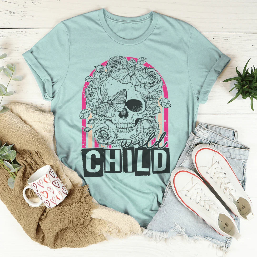Camiseta de calavera de niño salvaje