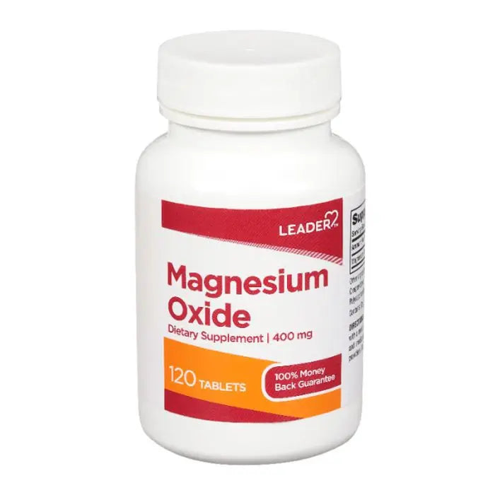 Tabletas de Óxido de Magnesio Leader 400 mg - 120 Contenido