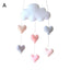 Móvil de Viento de Nube de Fieltro Hecho a Mano - Decoración Creativa para Guardería