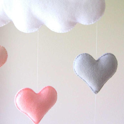 Handmade Cloud Felt Wind Chime - Creative Nursery Decor