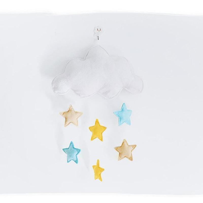 Móvil de Viento de Nube de Fieltro Hecho a Mano - Decoración Creativa para Guardería