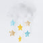 Móvil de Viento de Nube de Fieltro Hecho a Mano - Decoración Creativa para Guardería
