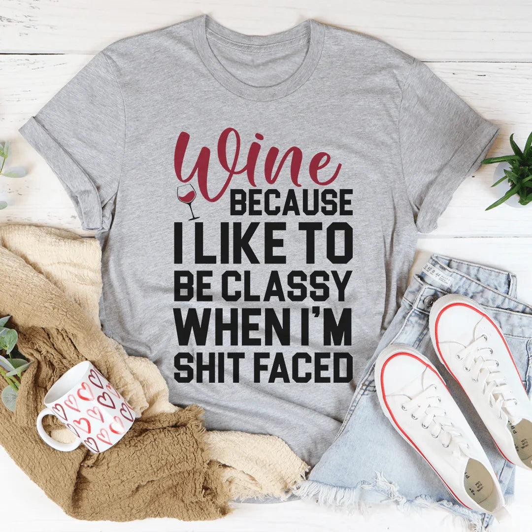 Classy Wine-Themed T-Shirt