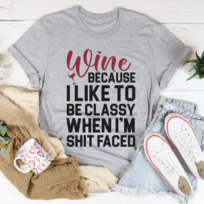 Classy Wine-Themed T-Shirt