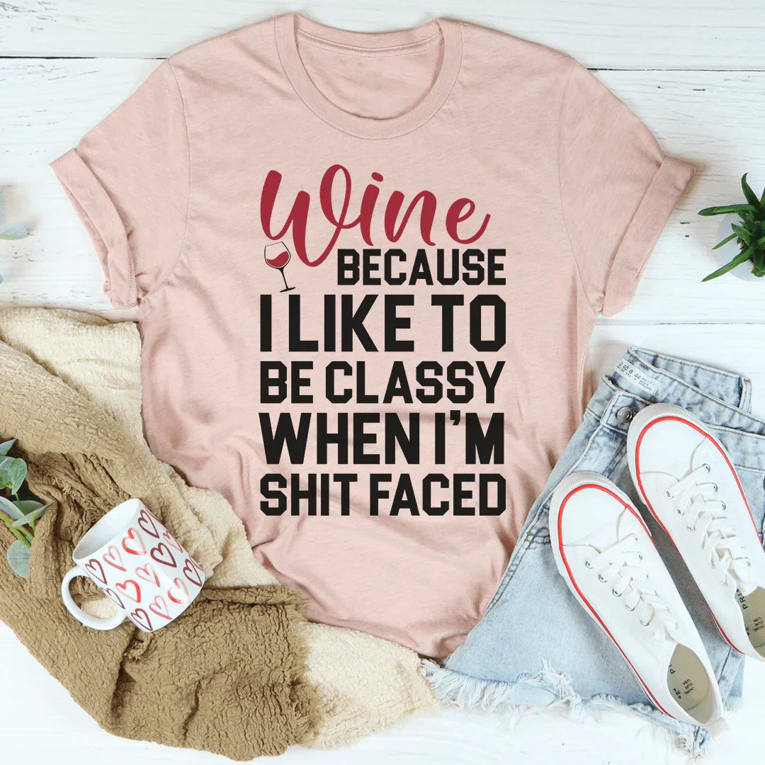 Classy Wine-Themed T-Shirt