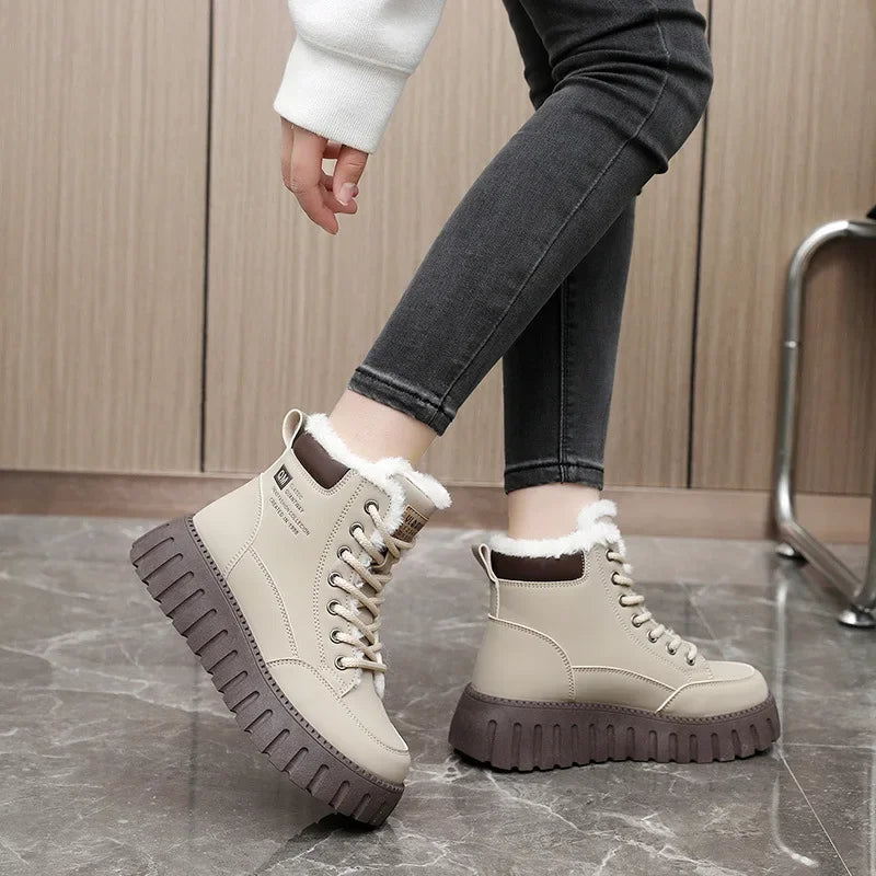 Winter Boots for Women Padded Shoes Fashion Designer Keep Warm Plus Plush Snow Boot Woman Fur Sneakers Skateboard Shoes Footwear - Korvel