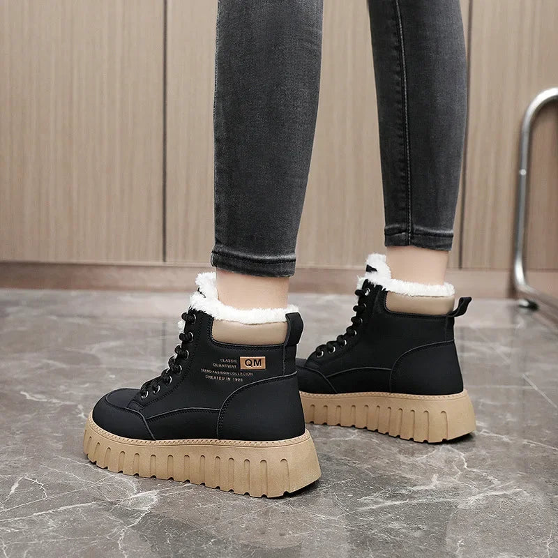 Winter Boots for Women Padded Shoes Fashion Designer Keep Warm Plus Plush Snow Boot Woman Fur Sneakers Skateboard Shoes Footwear - Korvel