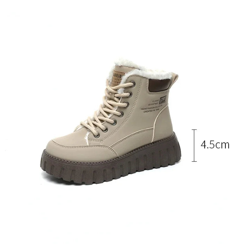 Winter Boots for Women Padded Shoes Fashion Designer Keep Warm Plus Plush Snow Boot Woman Fur Sneakers Skateboard Shoes Footwear - Korvel