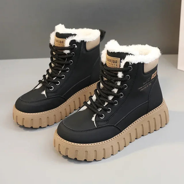 Winter Boots for Women Padded Shoes Fashion Designer Keep Warm Plus Plush Snow Boot Woman Fur Sneakers Skateboard Shoes Footwear - Korvel