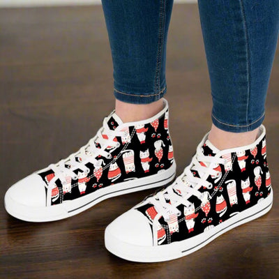 Winter Cats Women's High Top Sneakers