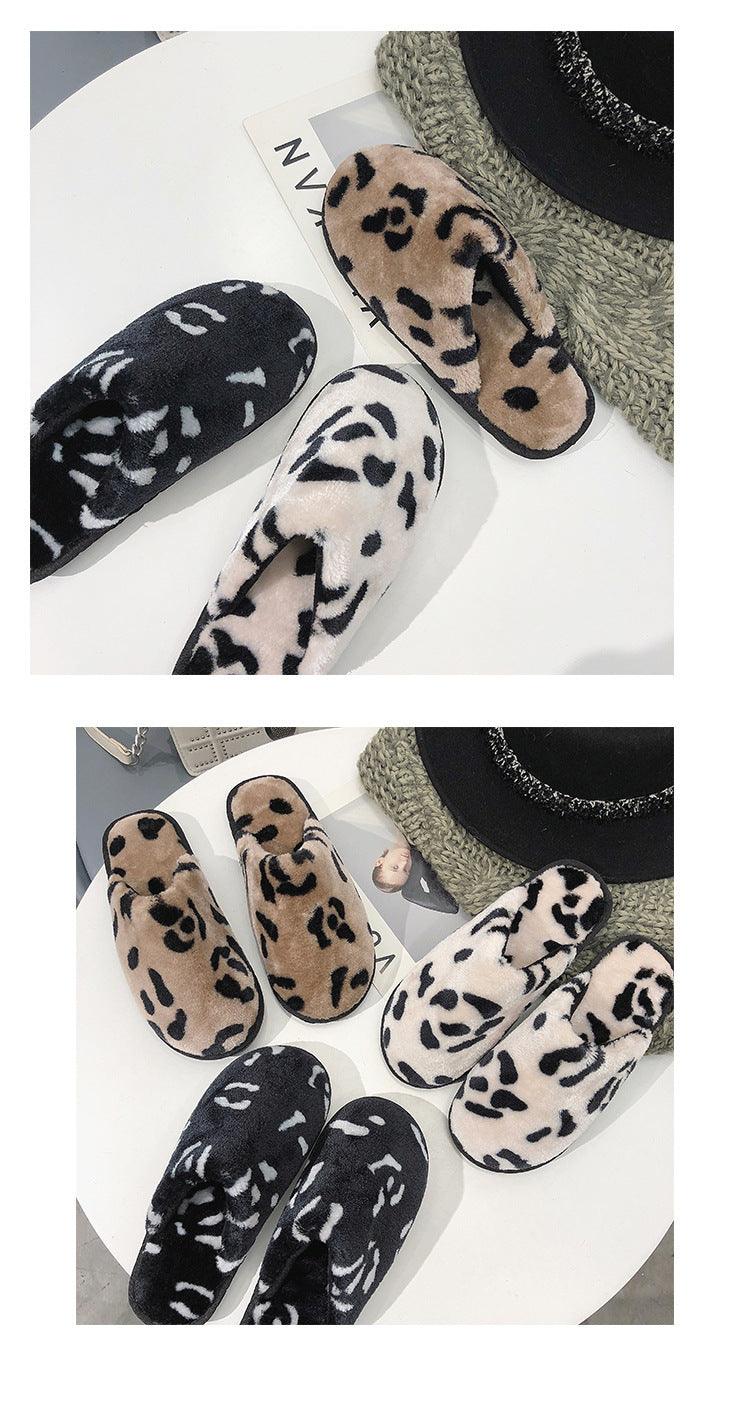 Chaussons Léopard d'Hiver Élégants pour un Confort Ultime