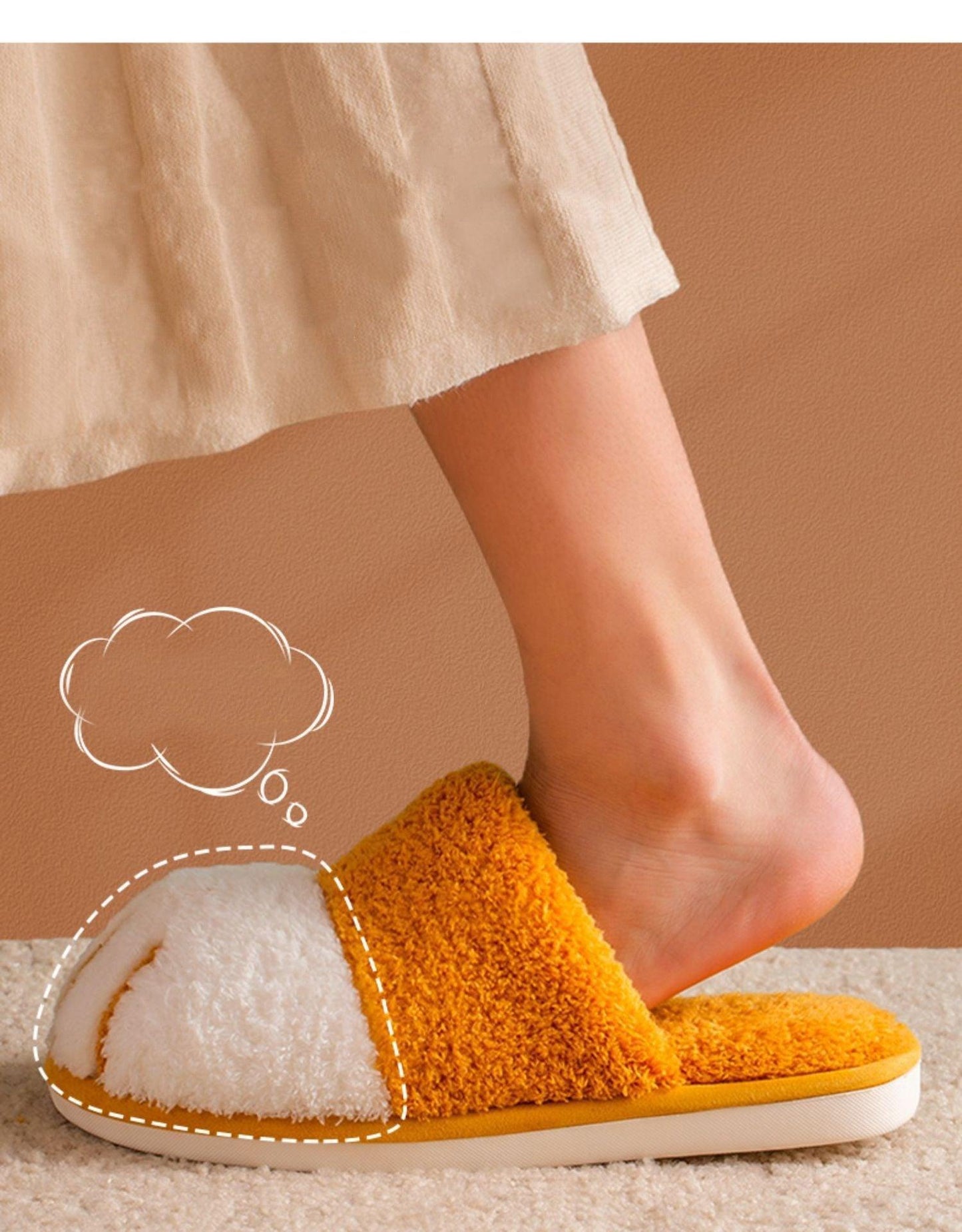 Cute Cat Paw Women's Furry Slides - Cozy Indoor Slippers