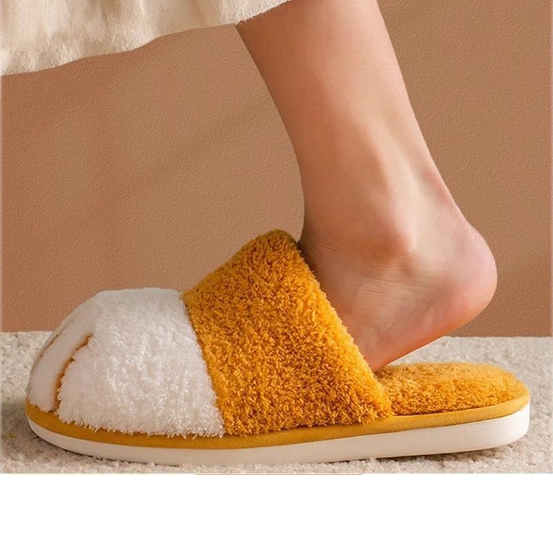 Cute Cat Paw Women's Furry Slides - Cozy Indoor Slippers