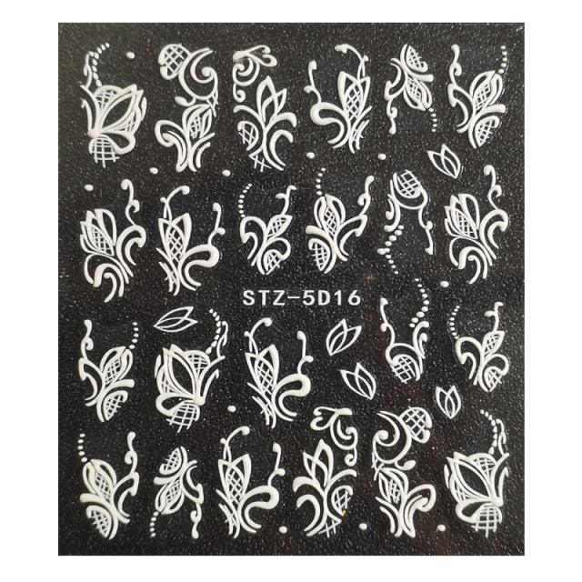 Calcomanías de Uñas 5D de Suéter de Punto de Invierno - Diseños Elegantes