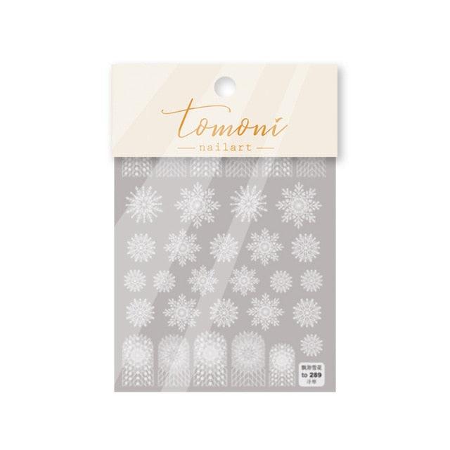 Calcomanías de Uñas 5D de Suéter de Punto de Invierno - Diseños Elegantes