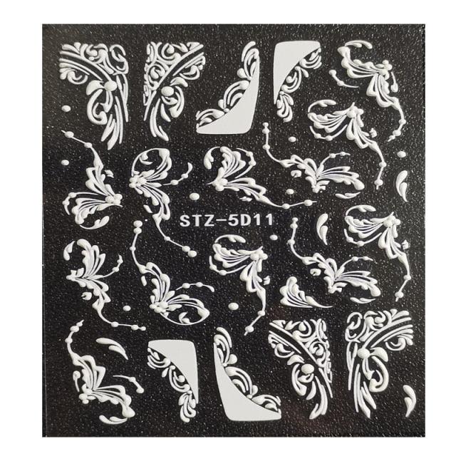 Calcomanías de Uñas 5D de Suéter de Punto de Invierno - Diseños Elegantes