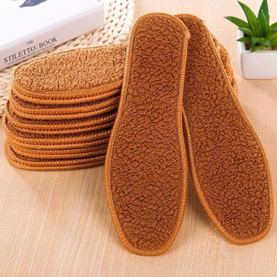 Winter men's and women's alpaca insoles winter plus velvet thick warm cotton insoles snow boots sports insoles - Korvel