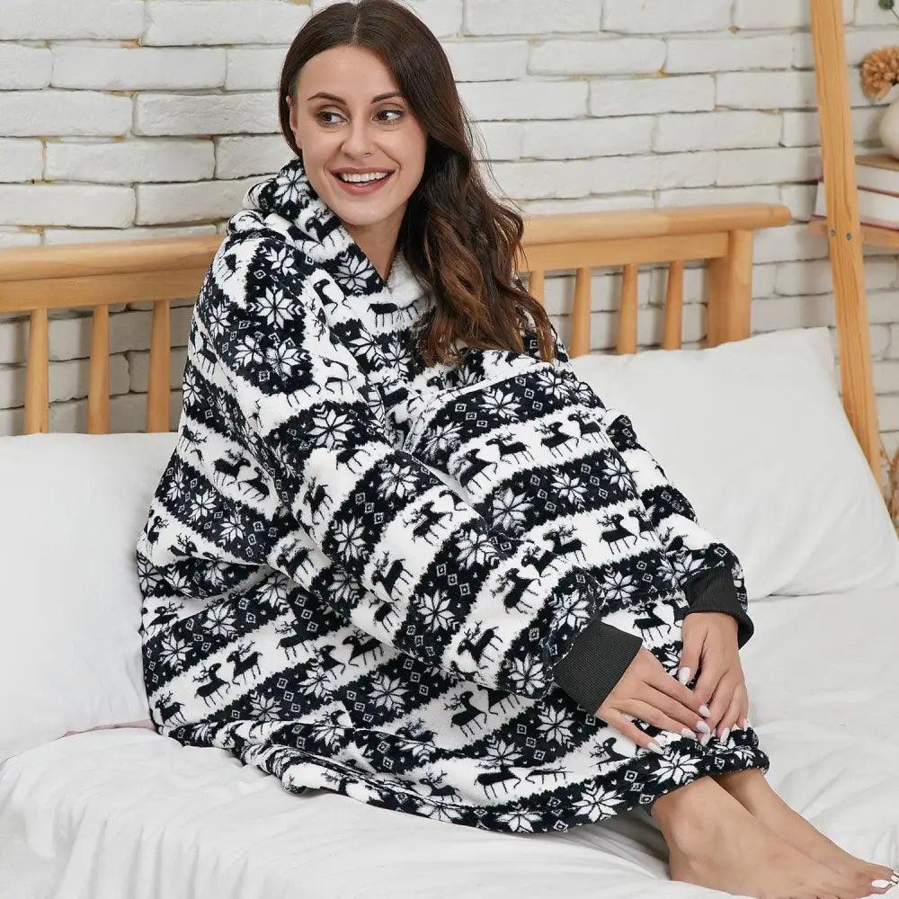 Sudadera con Capucha de Manta Grande y Acogedora para Mujeres