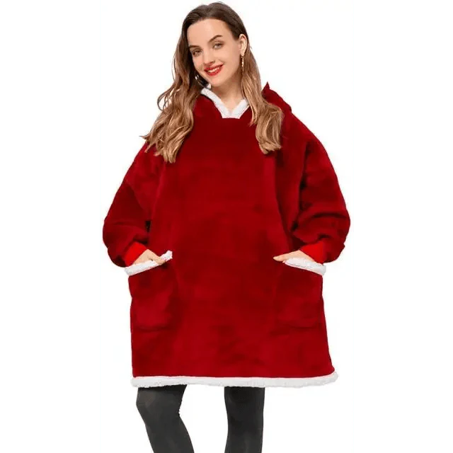 Sudadera con Capucha de Manta Grande y Acogedora para Mujeres