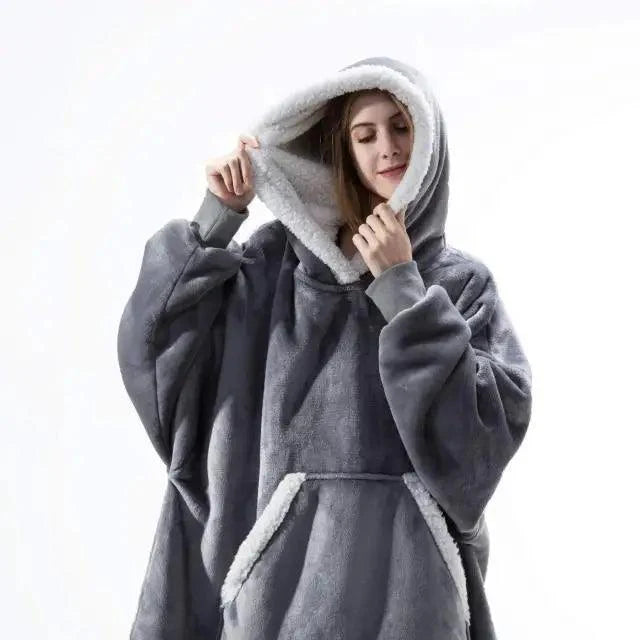 Sudadera con Capucha de Manta Grande y Acogedora para Mujeres