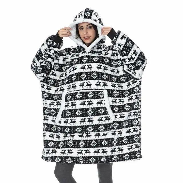 Sudadera con Capucha de Manta Grande y Acogedora para Mujeres