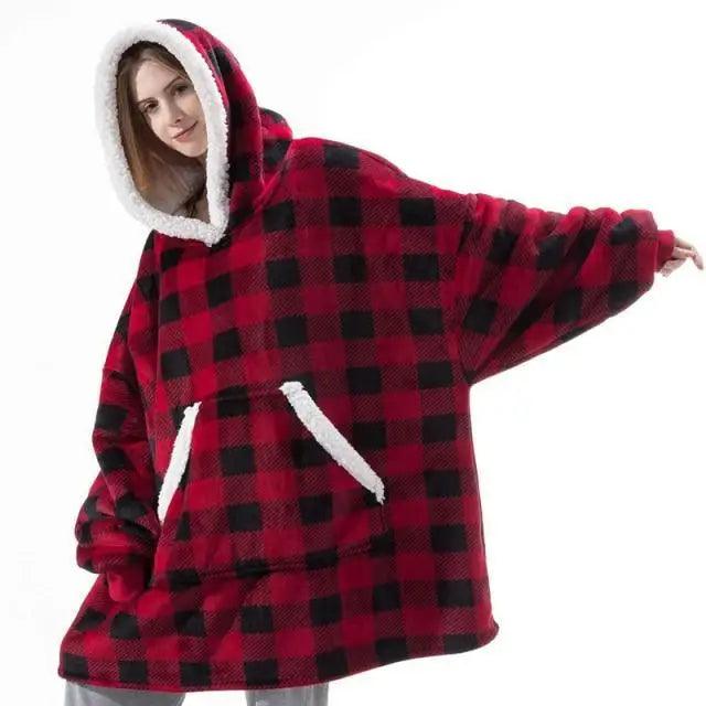Sudadera con Capucha de Manta Grande y Acogedora para Mujeres