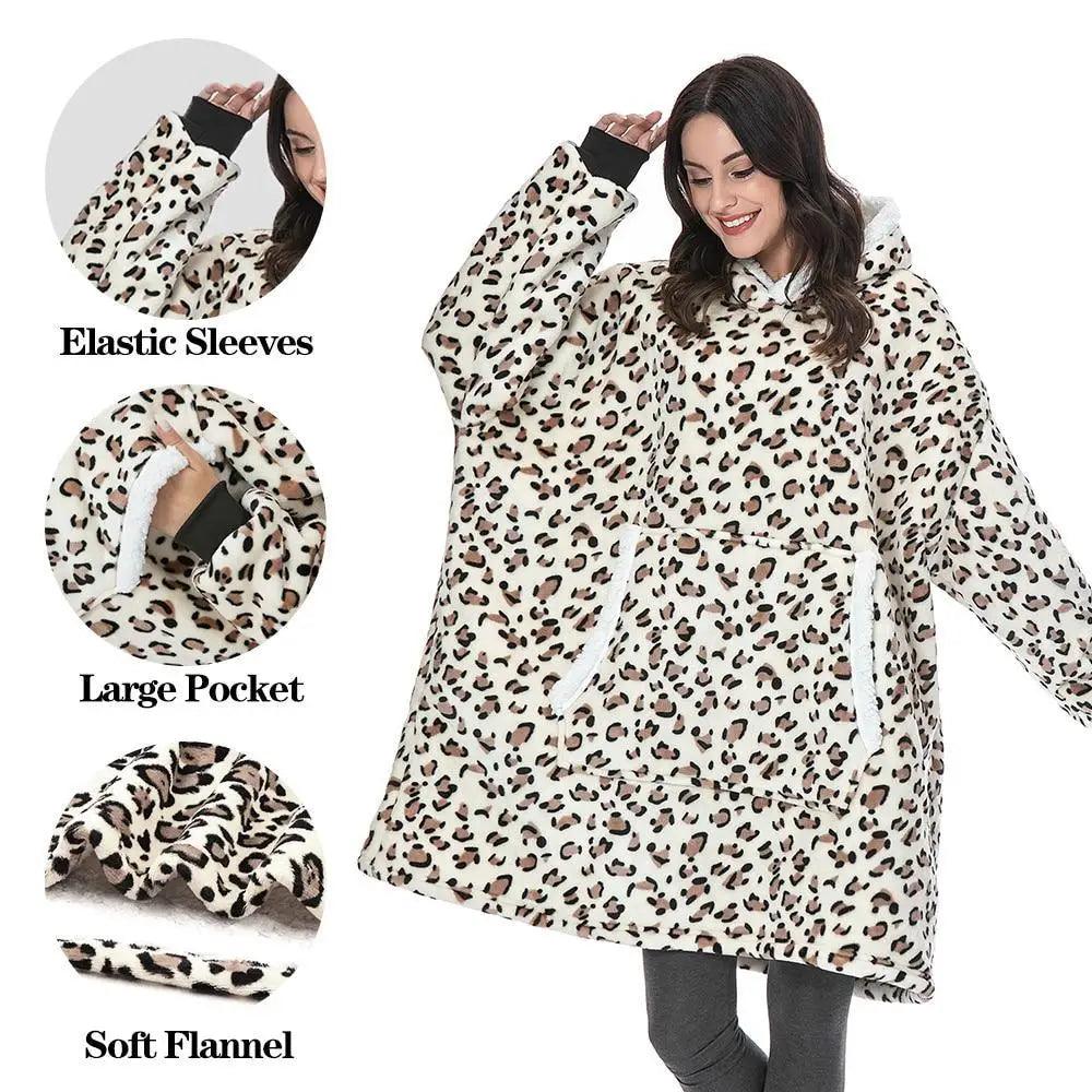 Sudadera con Capucha de Manta Grande y Acogedora para Mujeres