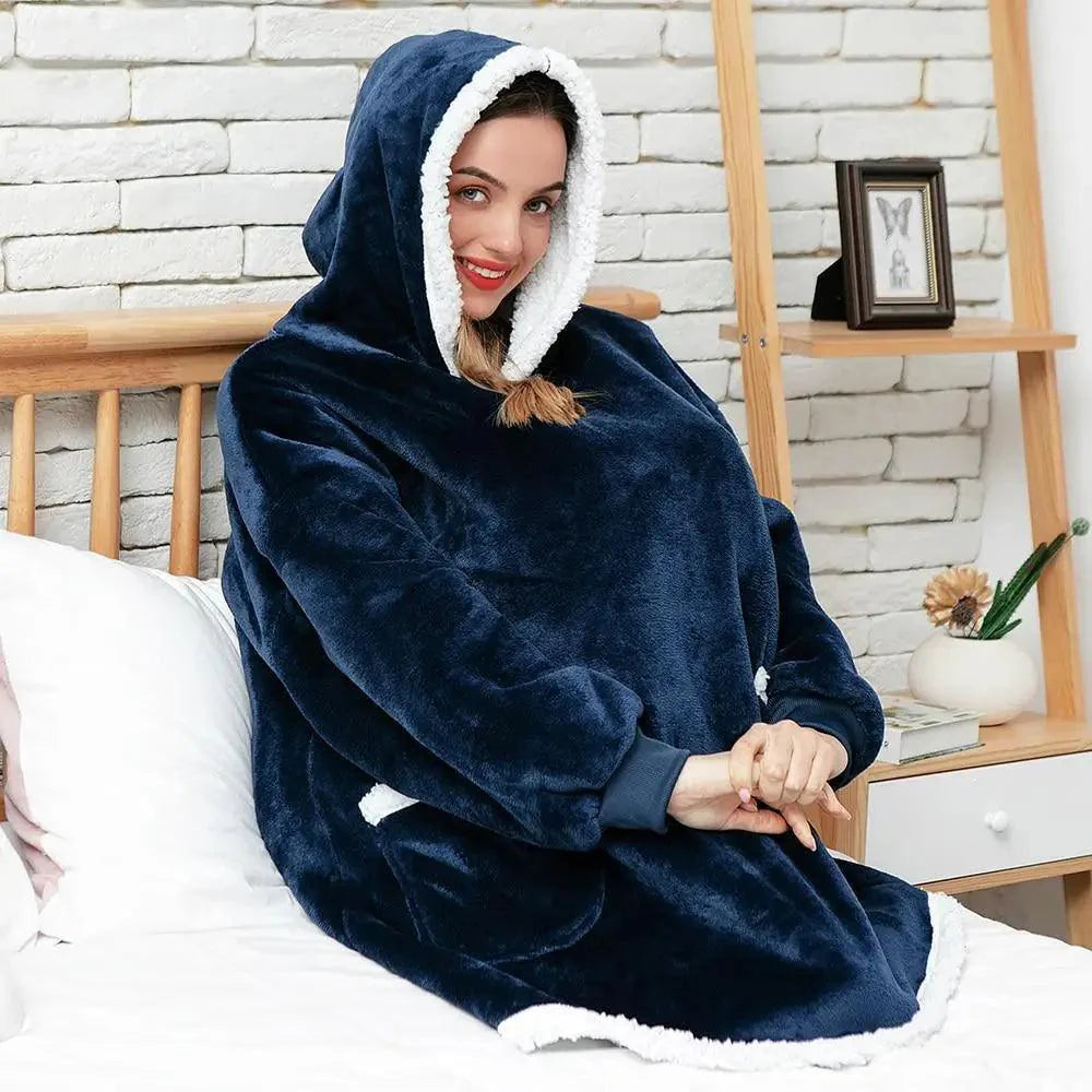 Sudadera con Capucha de Manta Grande y Acogedora para Mujeres