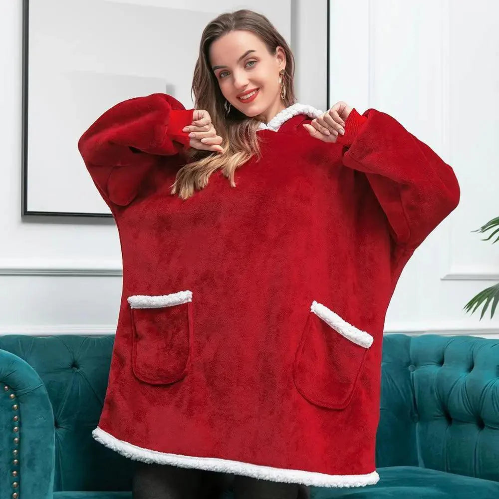 Sudadera con Capucha de Manta Grande y Acogedora para Mujeres