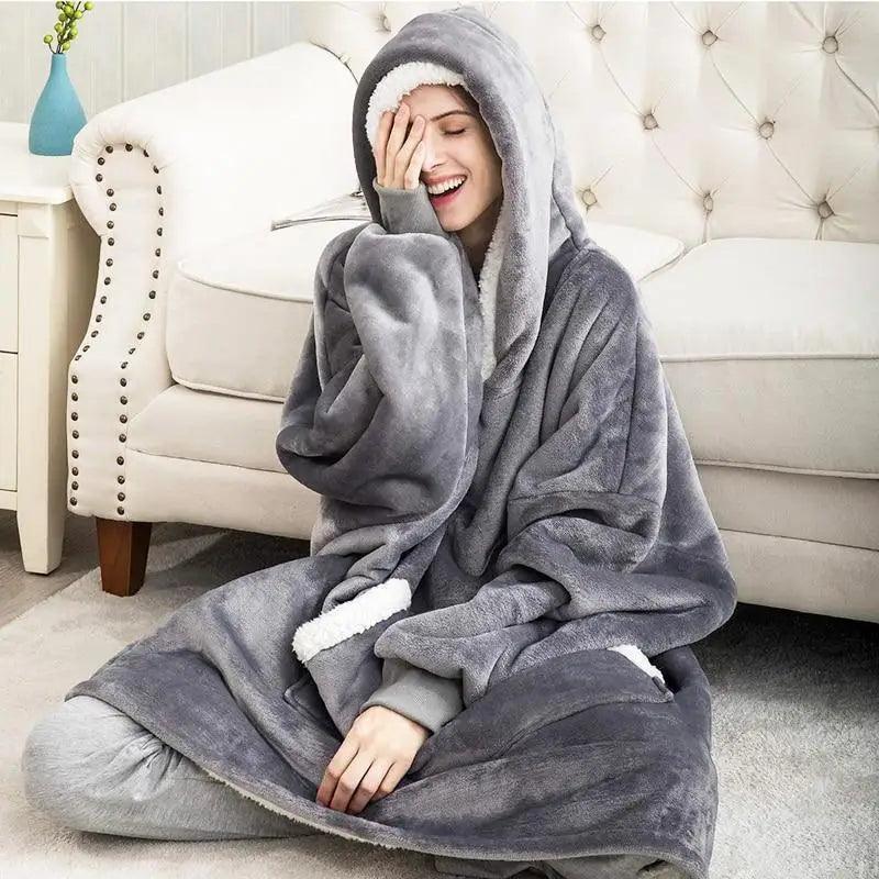 Sudadera con Capucha de Manta Grande y Acogedora para Mujeres