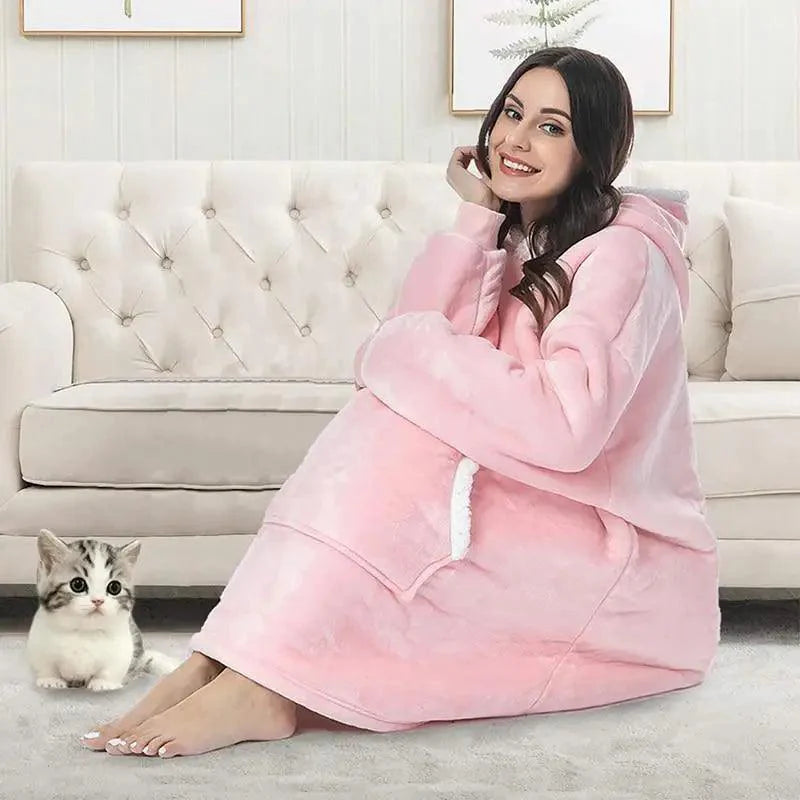 Sudadera con Capucha de Manta Grande y Acogedora para Mujeres