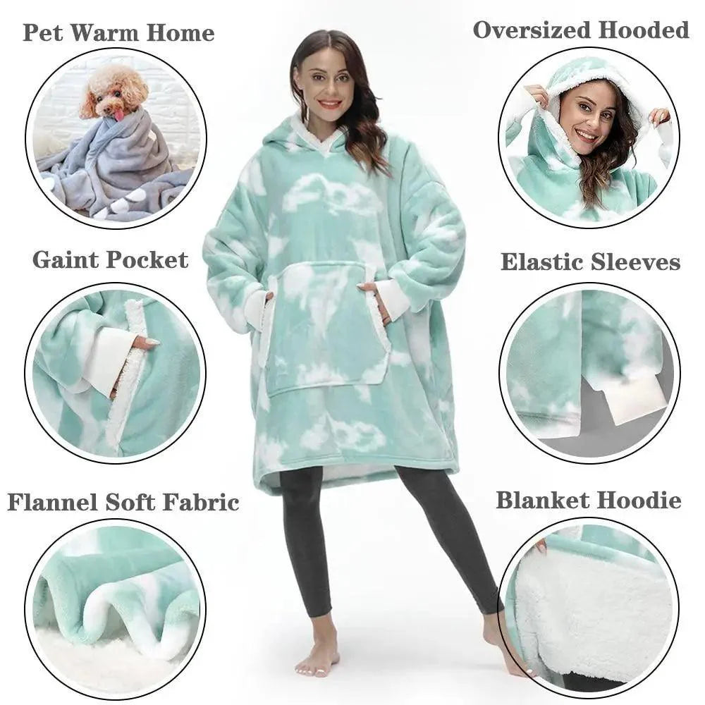 Sudadera con Capucha de Manta Grande y Acogedora para Mujeres