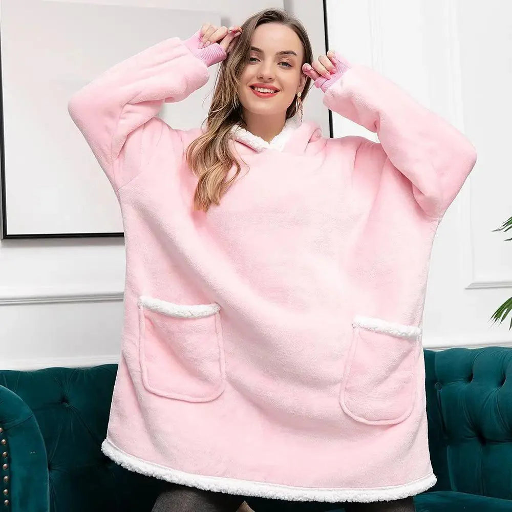 Sudadera con Capucha de Manta Grande y Acogedora para Mujeres