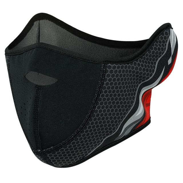 Cagoule thermique d'hiver - Masque demi-visage en polaire et chauffe-nuque