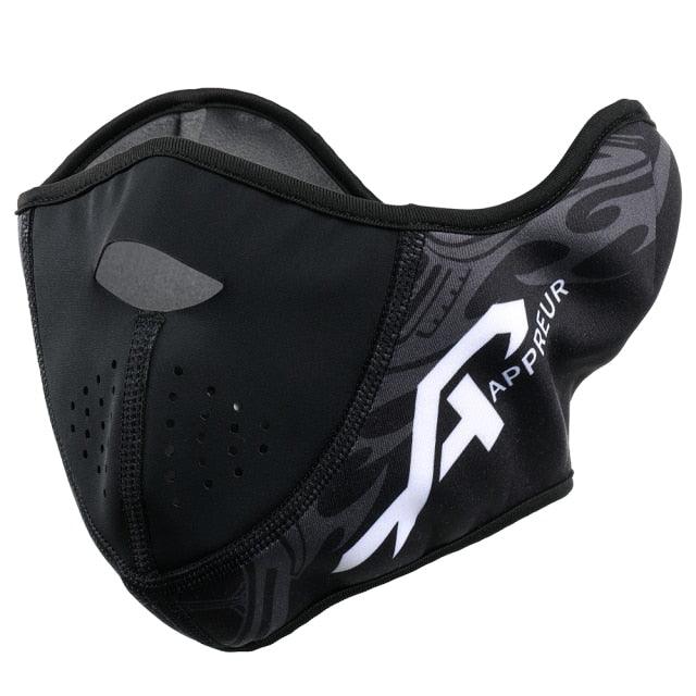 Cagoule thermique d'hiver - Masque demi-visage en polaire et chauffe-nuque