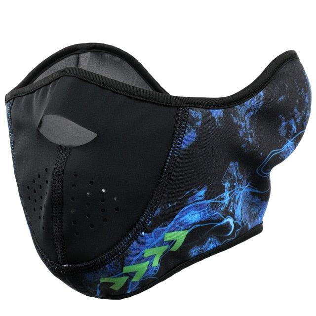 Cagoule thermique d'hiver - Masque demi-visage en polaire et chauffe-nuque