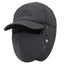 Winter Thermal Black Hat with Ear Protection