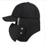 Winter Thermal Black Hat with Ear Protection